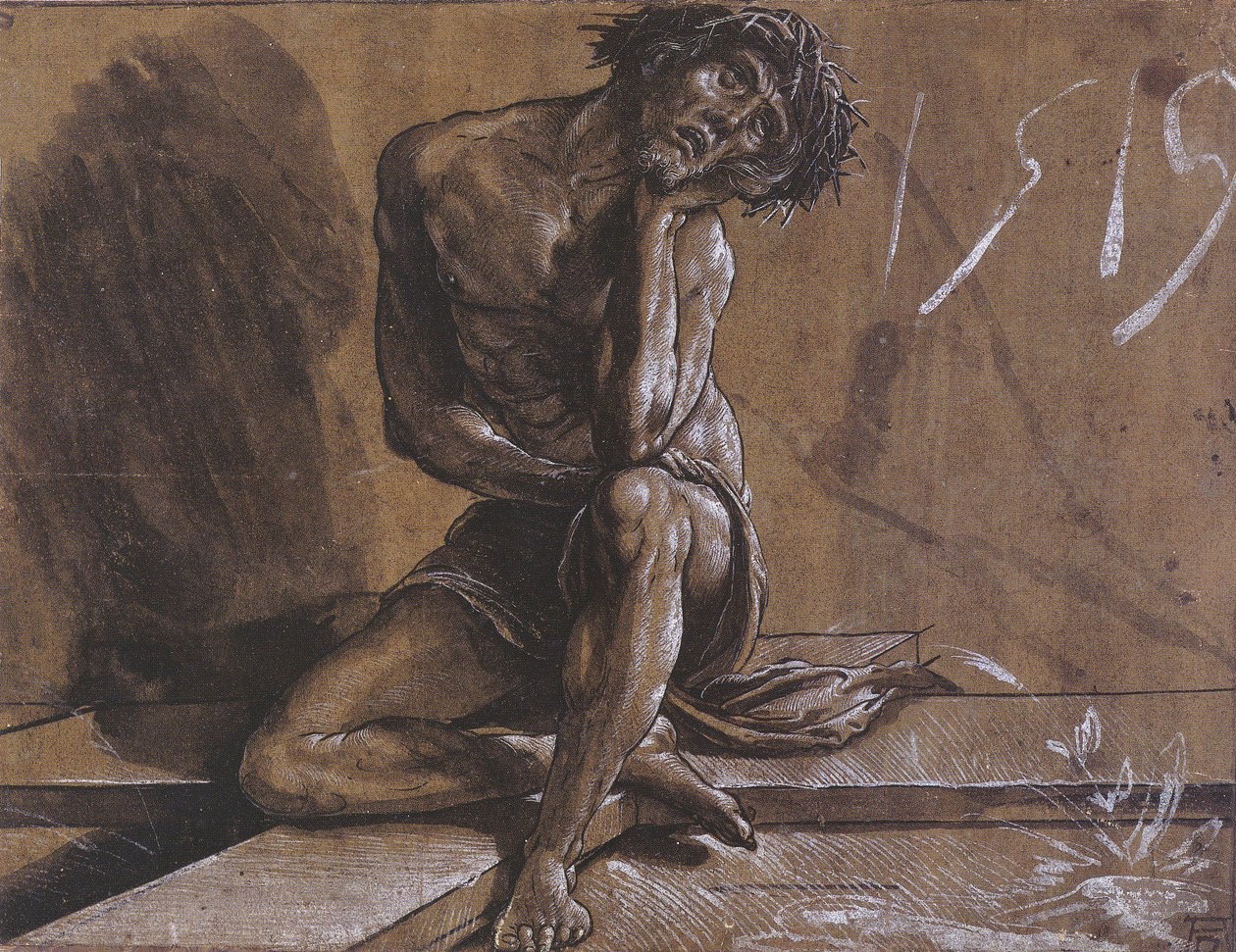 Rustende Christus door Hans Holbein der Jüngere