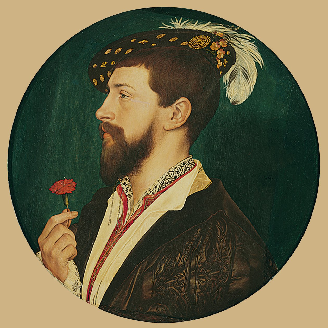 Portret van Simon George van Cornwall door Hans Holbein der Jüngere