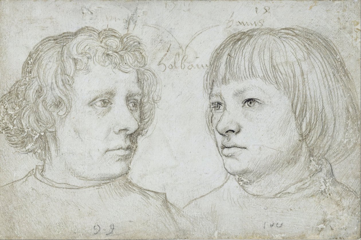 Ambrosius en Hans, de zonen van de kunstenaar door Hans Holbein the Elder