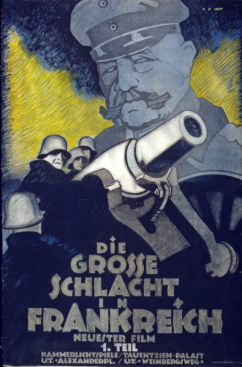 Advertentie voor Deel I, Die grosse Schlacht in Frankreich, uitgegeven ca. 1918 door Hans Rudi Erdt