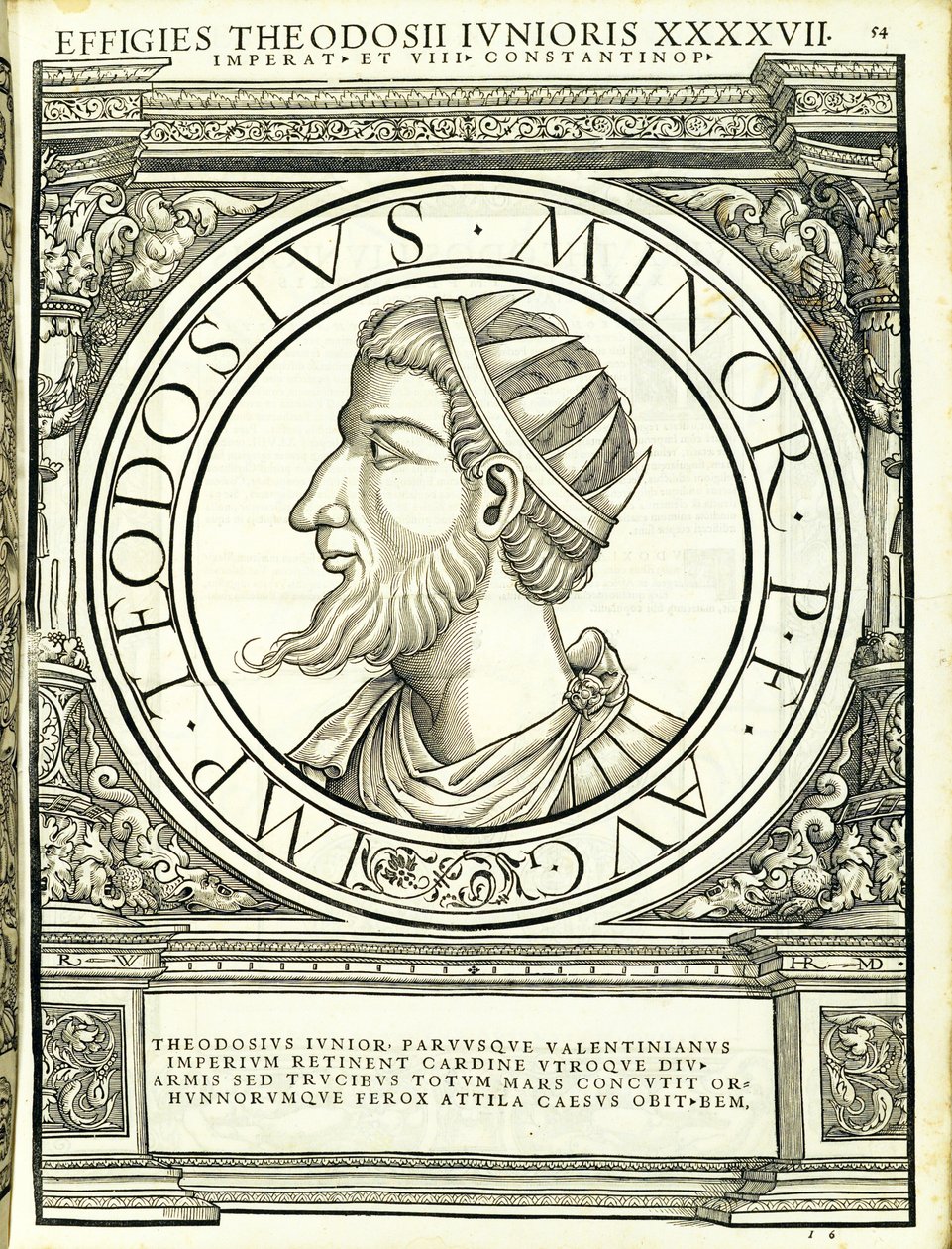 Theodosius Iunior, illustratie uit 