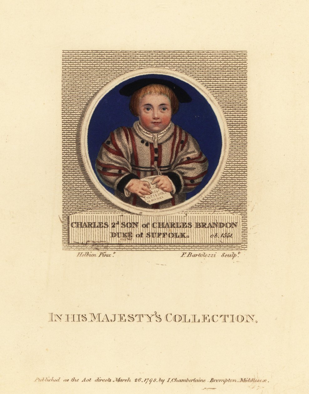 Charles Brandon, 3e hertog van Suffolk door Hans (after) Holbein the Younger