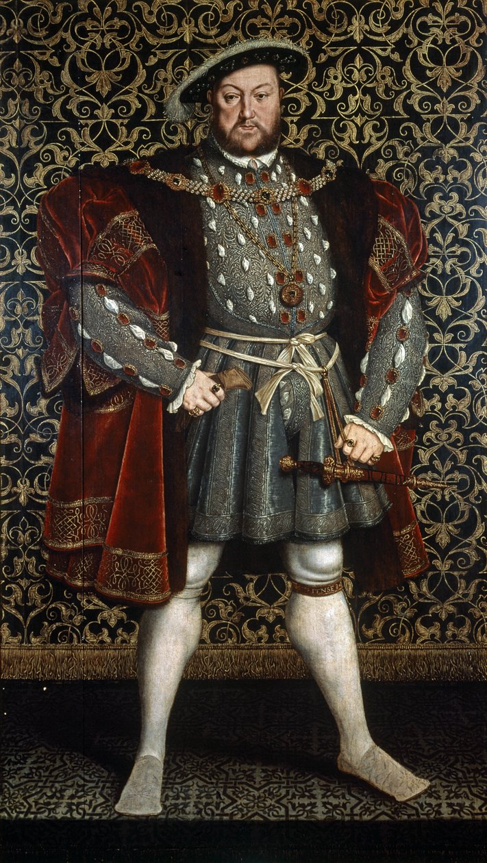 Portret van koning Hendrik VIII, na 1557 door Hans (after) Holbein the Younger