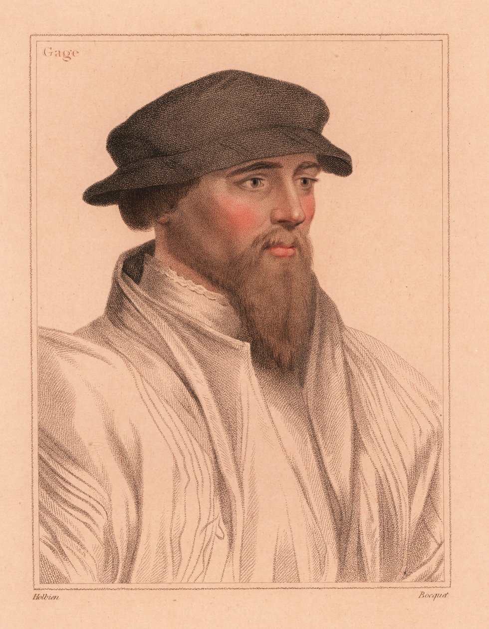 Sir John Gage, Engels hoveling en politicus door Hans (after) Holbein the Younger