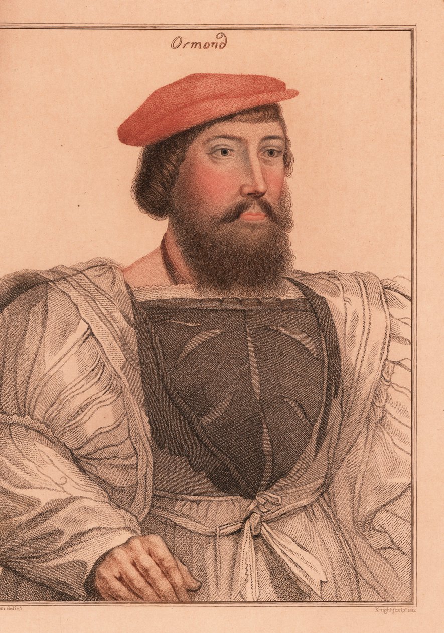 Thomas Boleyn of James Butler, Graaf van Ormond, 1812 (gravure) door Hans (after) Holbein the Younger