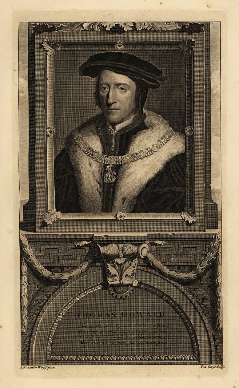 Thomas Howard, 3e Hertog van Norfolk (1473-1554) door Hans (after) Holbein the Younger