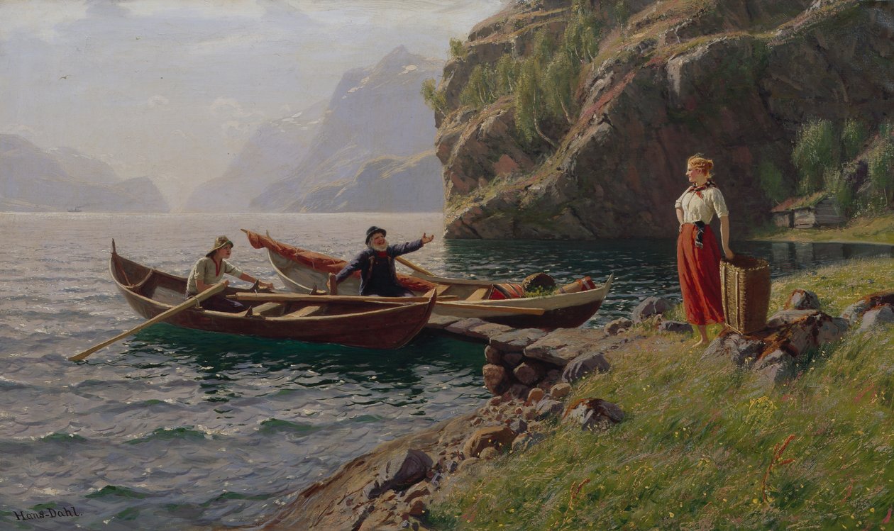 Dagelijks leven in de fjorden door Hans Andreas Dahl