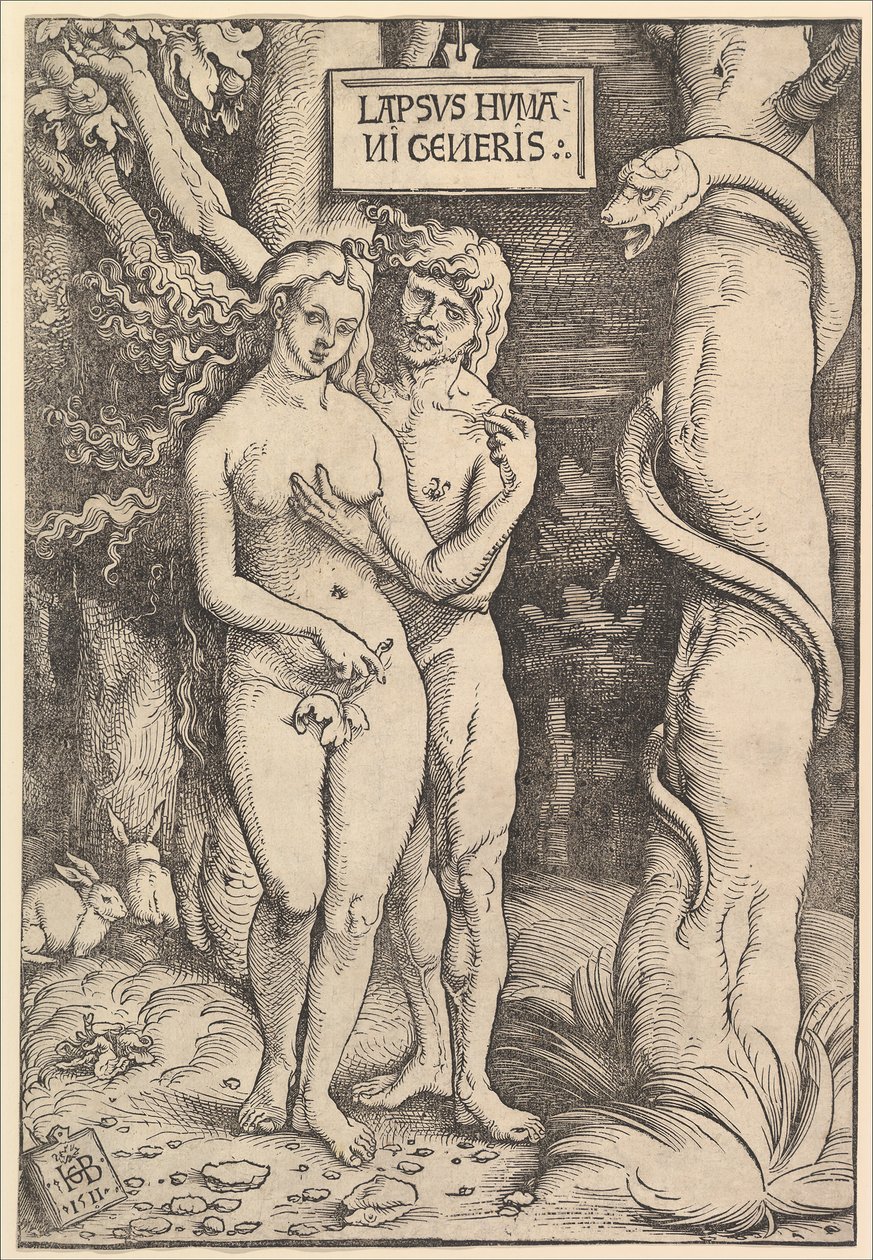 Adam en Eva, 1511 door Hans Baldung