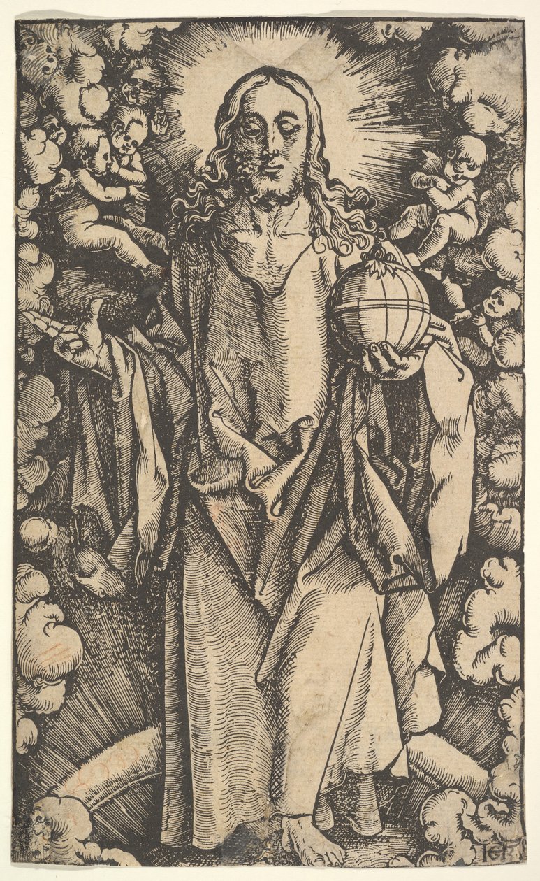 Christus met een wereldbol, 15e-16e eeuw door Hans Baldung