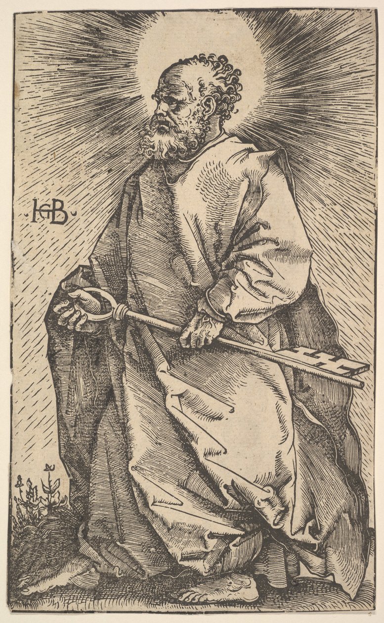 Sint Petrus uit Christus en de Apostelen door Hans Baldung