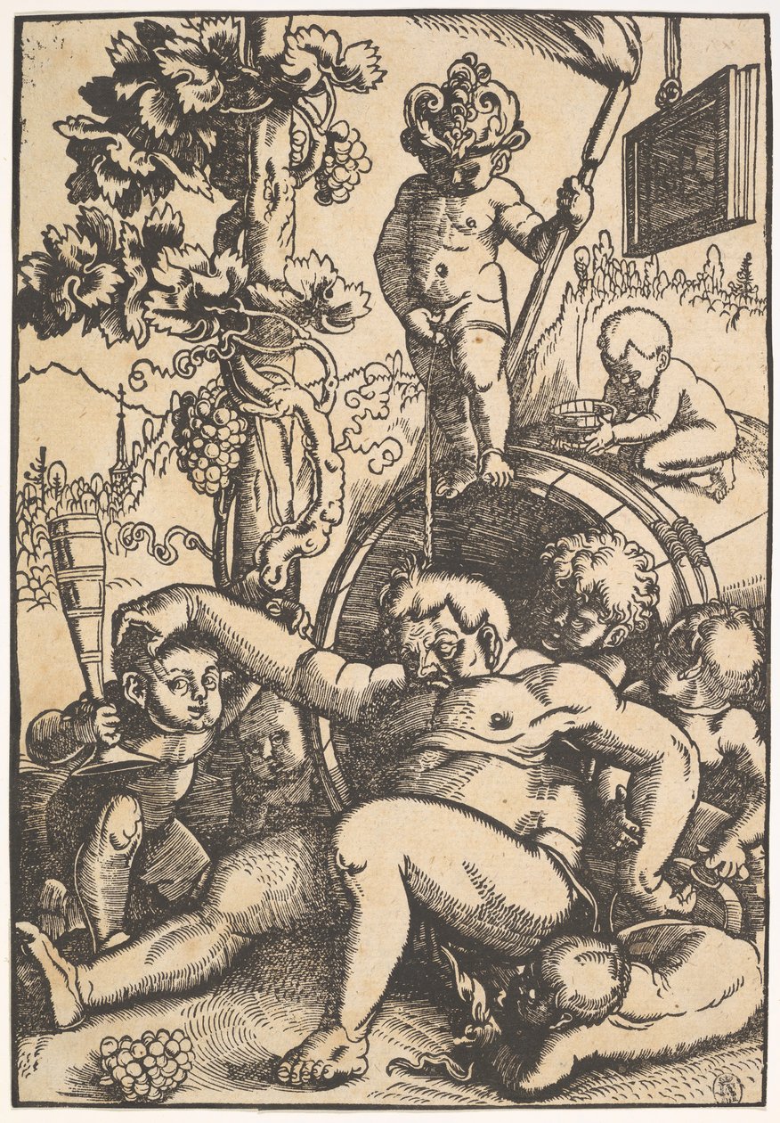 De Dronken Bacchus door Hans Baldung