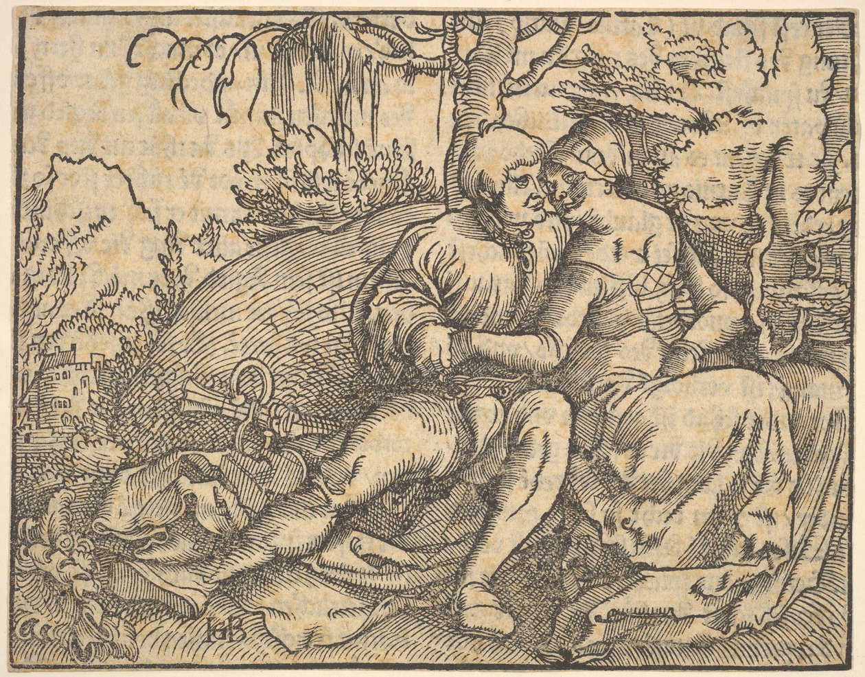 Het zesde gebod, uit Die zehe gebot door Hans Baldung