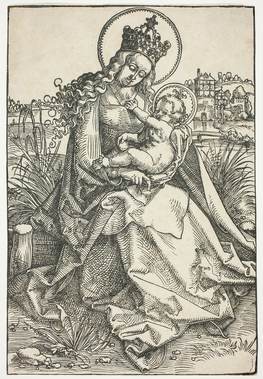 Madonna en kind op een grasbank door Hans Baldung Grien