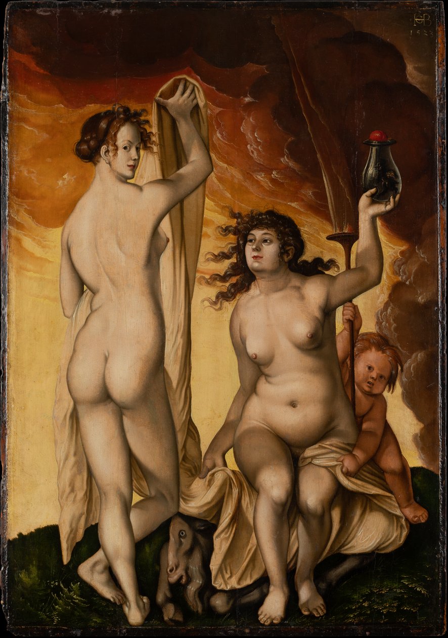 Twee heksen door Hans Baldung Grien