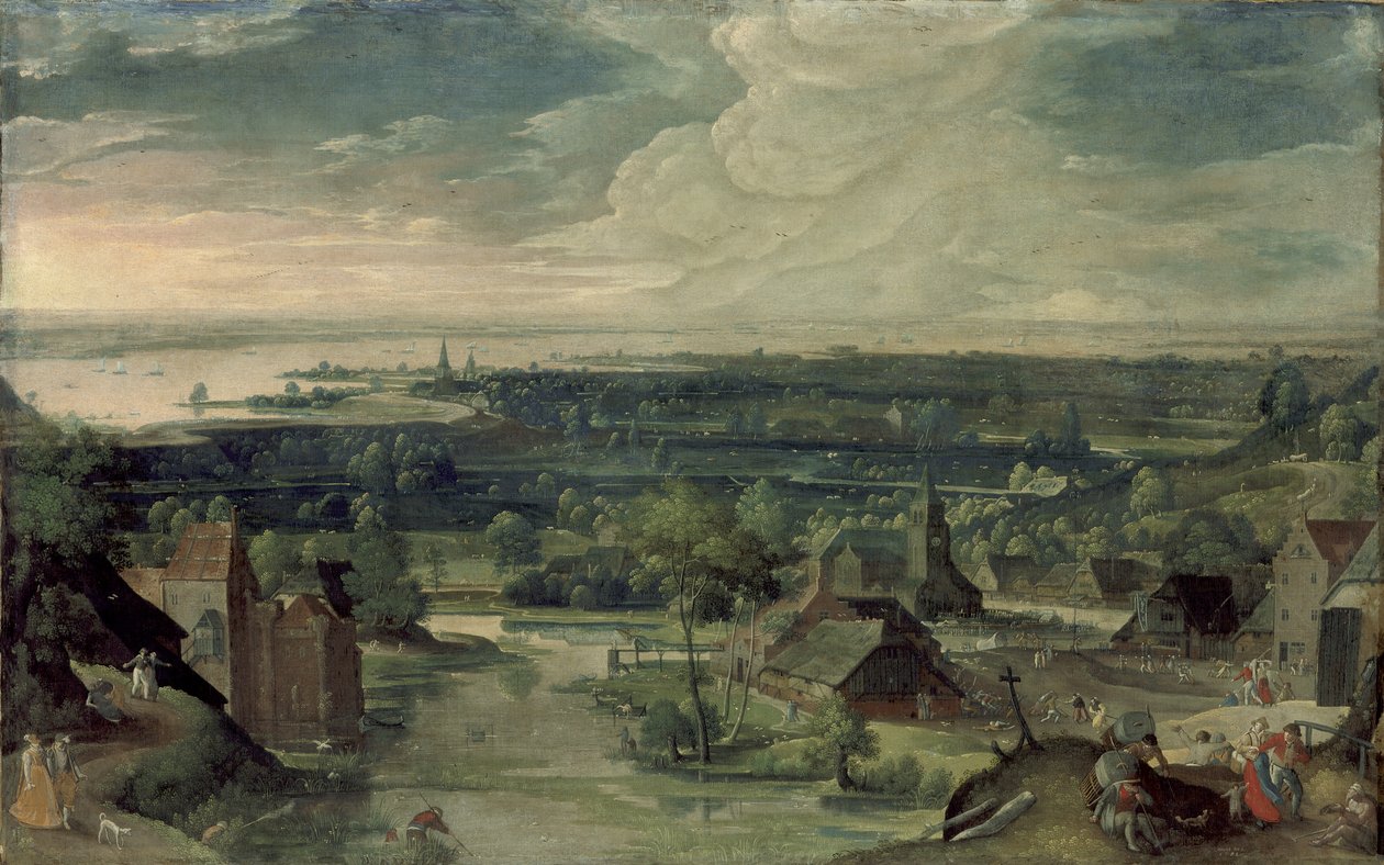Rivierlandschap door Hans Bol