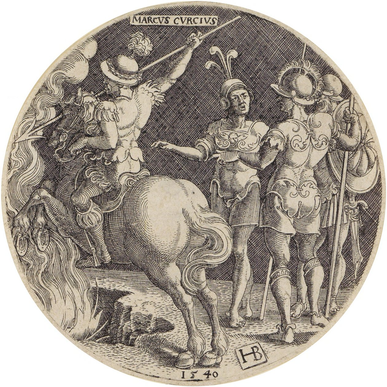 Marcus Curtius door Hans Brosamer