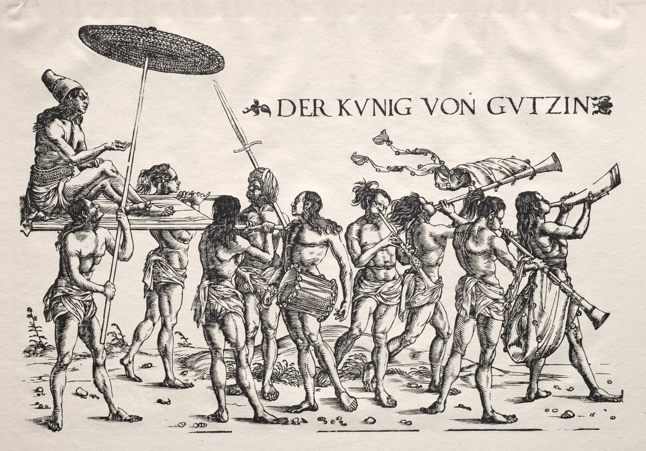 De koning van Cochin door Hans Burgkmair