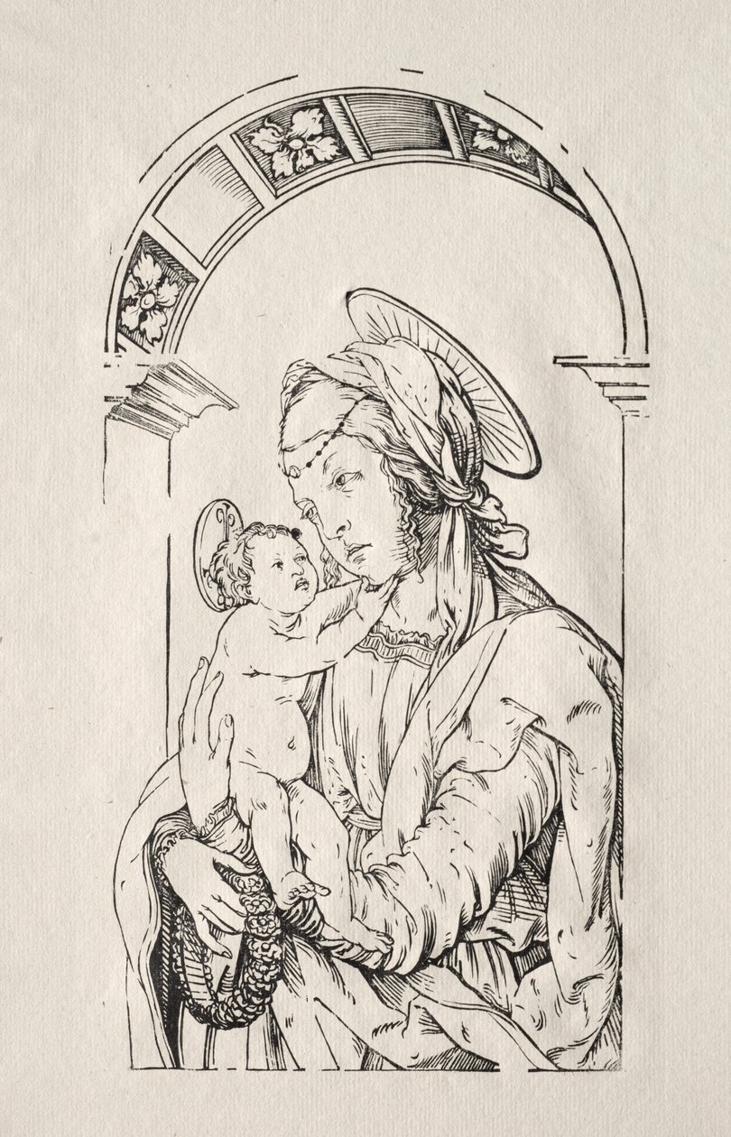 De Maagd met het Kind onder een boog, 1508 door Hans Burgkmair