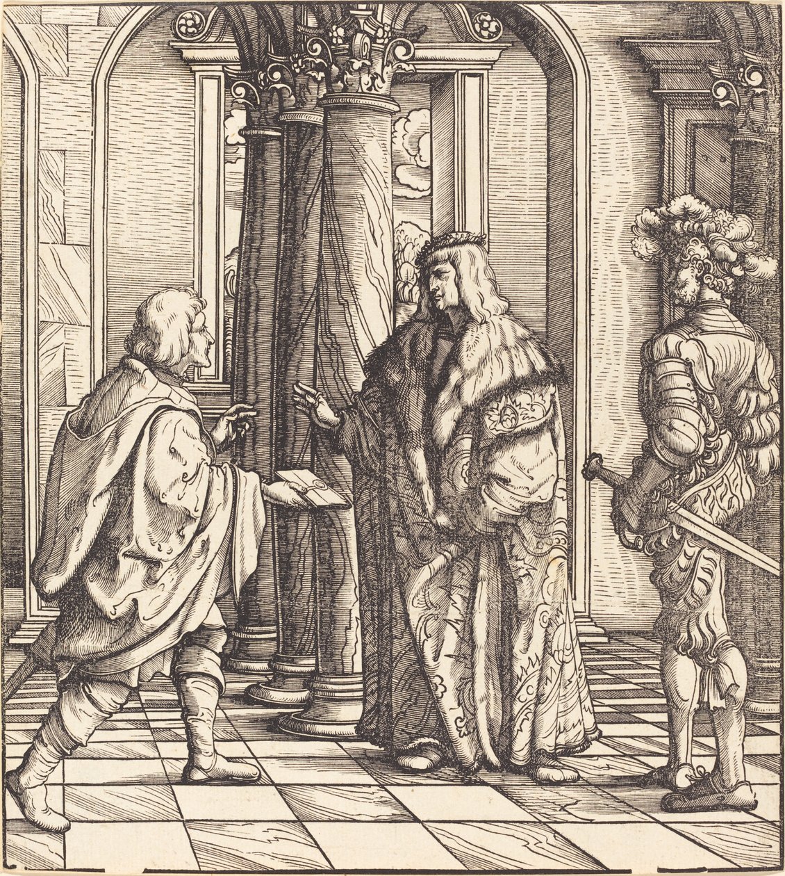 Een Boodschap Betreffende het Huwelijk van de Witte Koning door Hans Burgkmair I