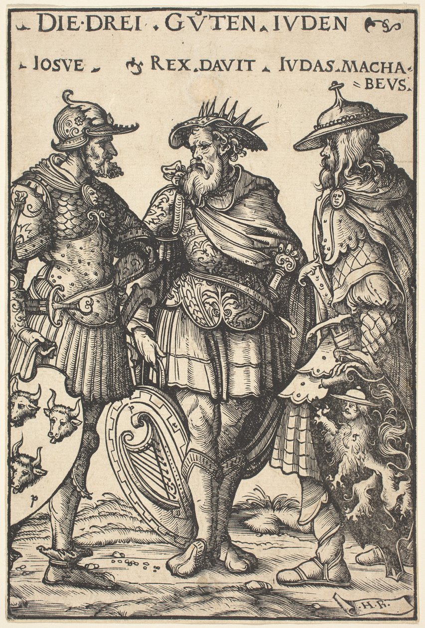 Jozua, David en Judas Maccabaeus door Hans Burgkmair I