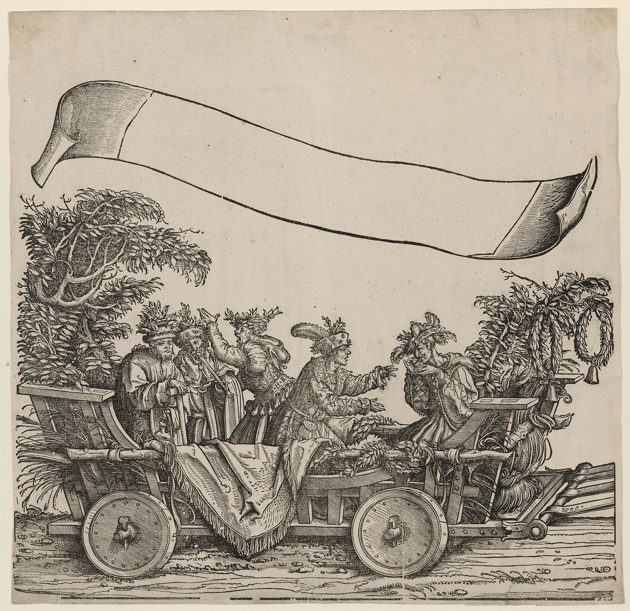 Natuurlijke dwazen De triomfantelijke processie van keizer Maximiliaan I door Hans Burgkmair the Elder