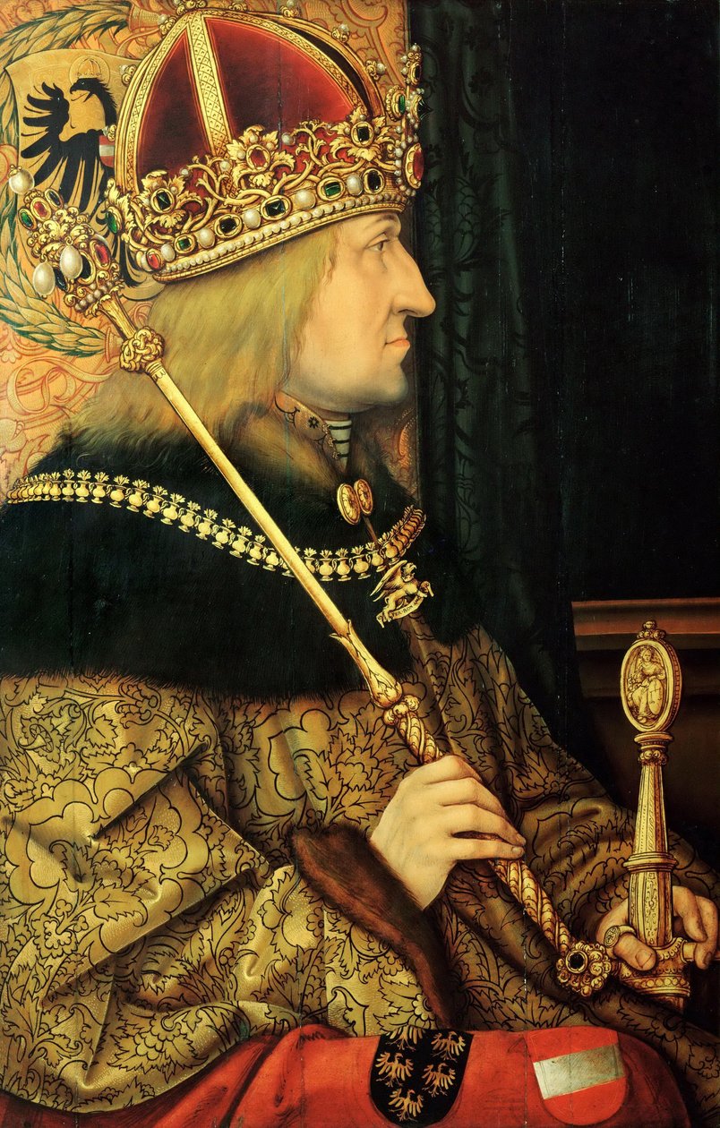 Portret van Frederik III 1415-1493, Heilige Roomse Keizer, eind 15e eeuw door Hans Burgkmair the Elder