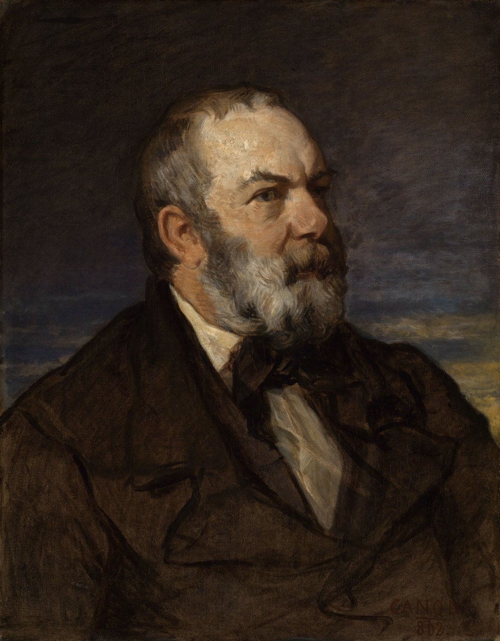 Portret van de schilder Johann Wilhelm Schirmer door Hans Canon