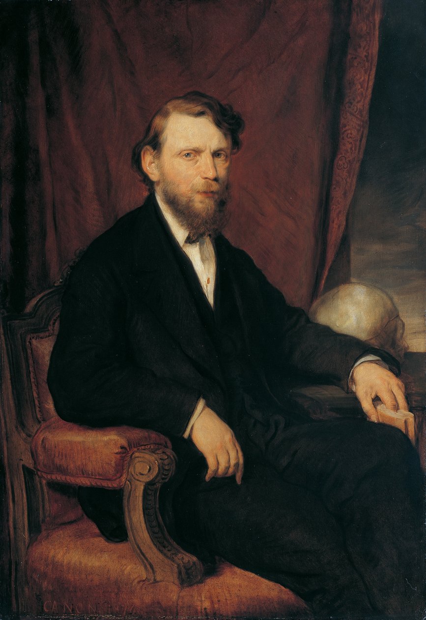 De arts professor Moriz Benedikt door Hans Canon