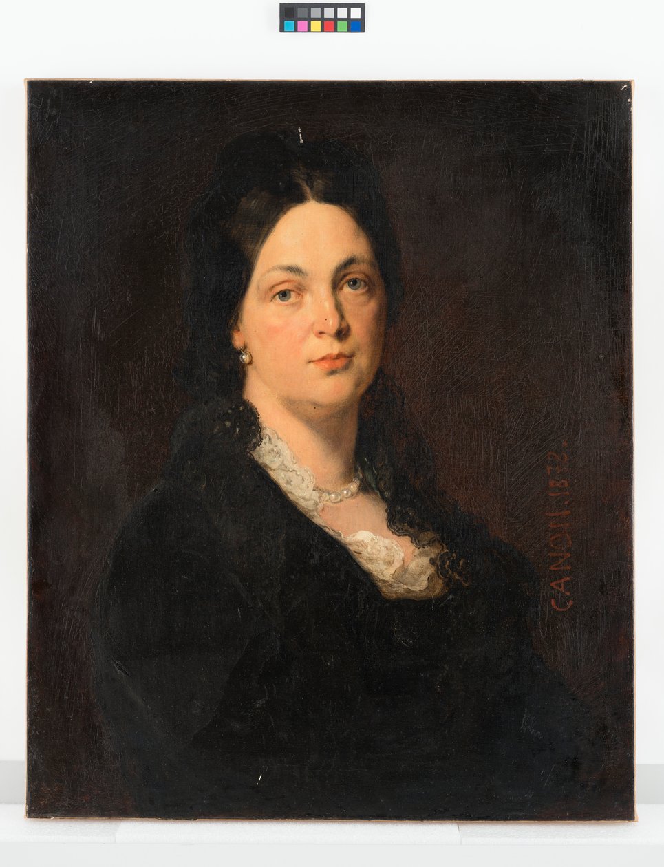 Justine von Hochstetter, geboren Bengough, echtgenote van Carl Christian Hochstetter door Hans Canon