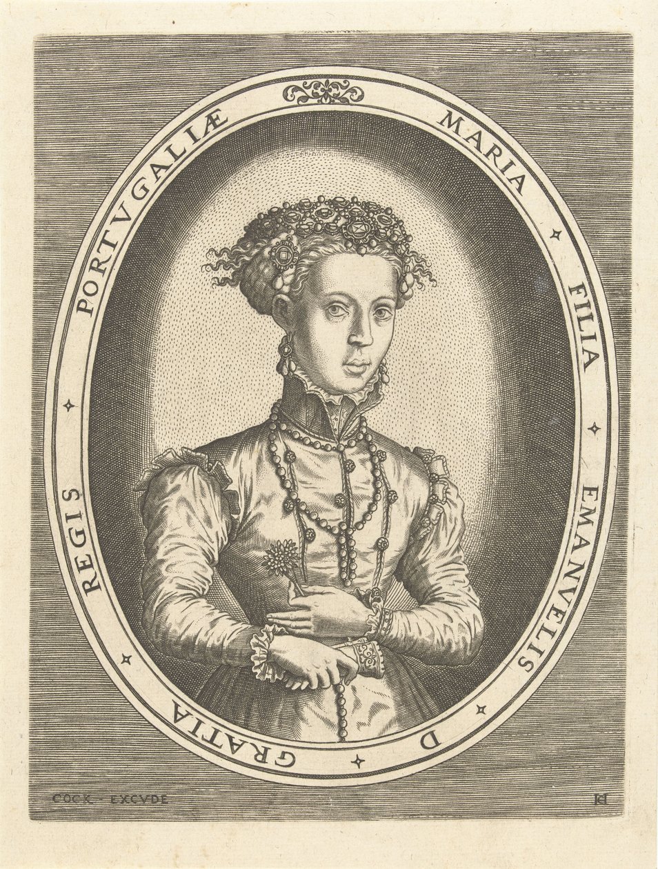 Portret van prinses Maria van Portugal door Hans Collaert (I)