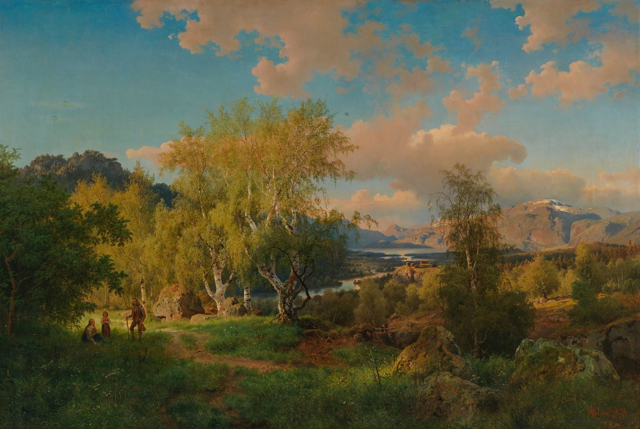 Landschap uit Ringerige door Hans Gude