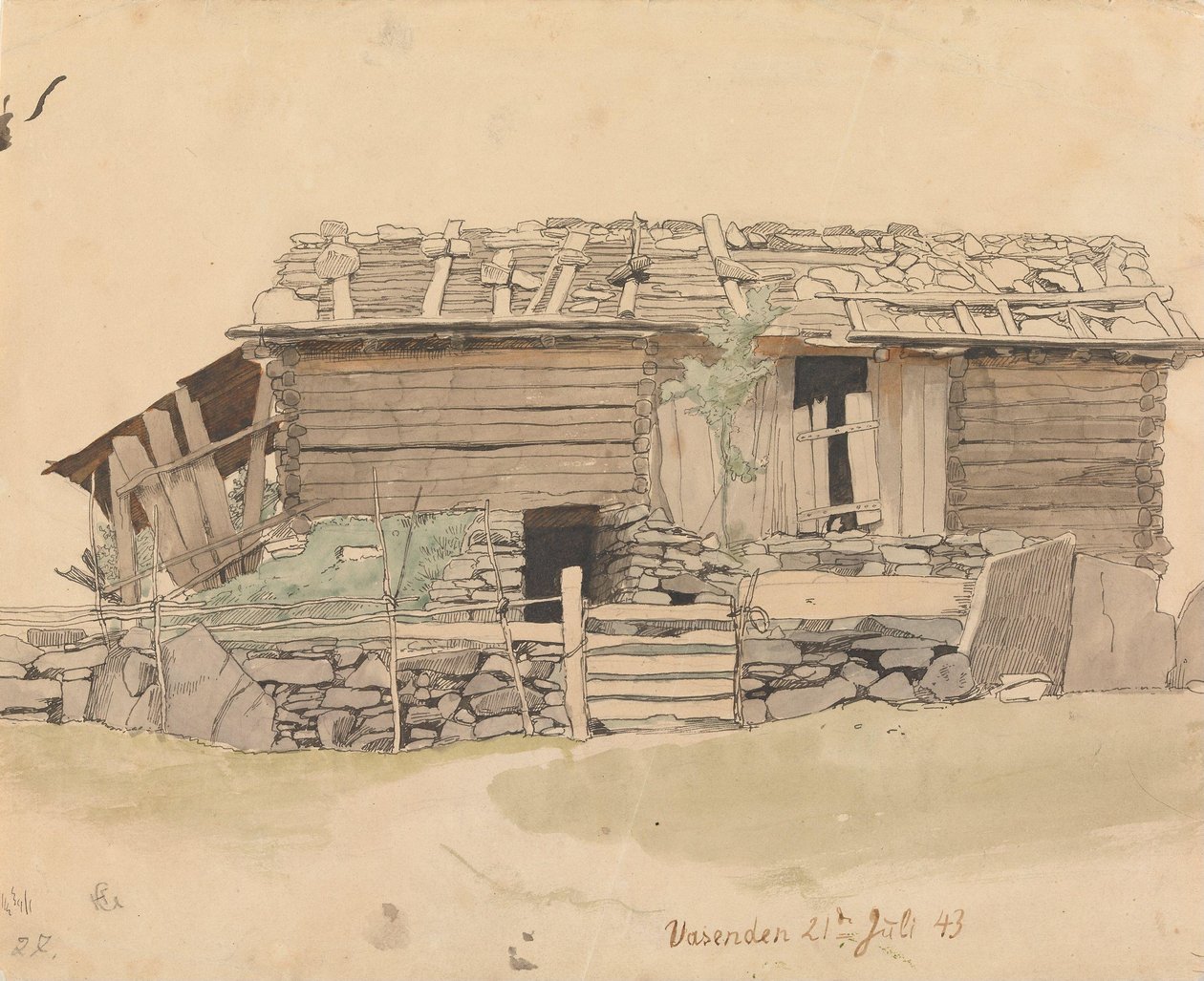 Schuur en skiruimte, Vassenden door Hans Gude