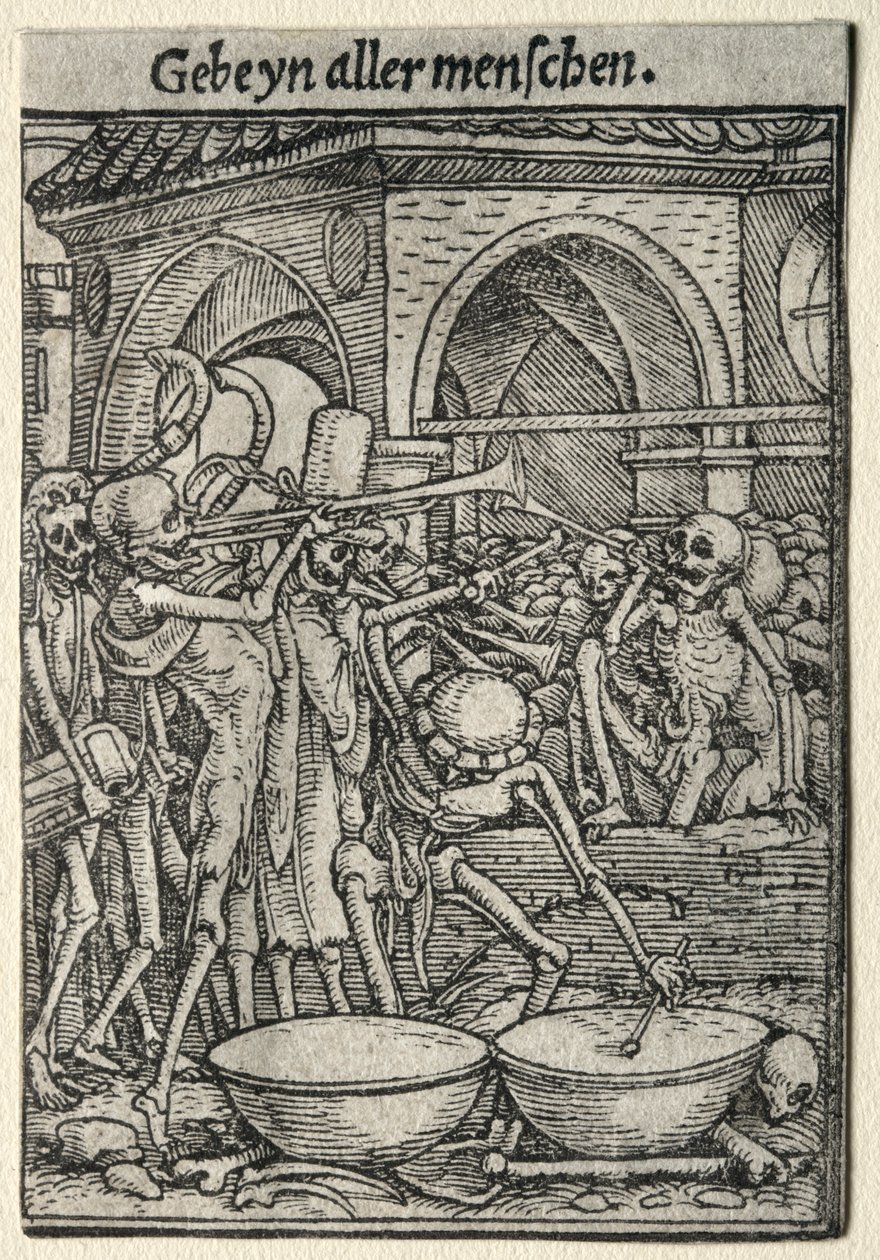 Dans van de Dood: De trompetters van de Dood door Hans Holbein