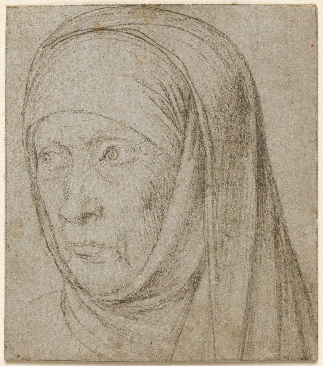 Hoofd van een Oude Vrouw door Hans Holbein