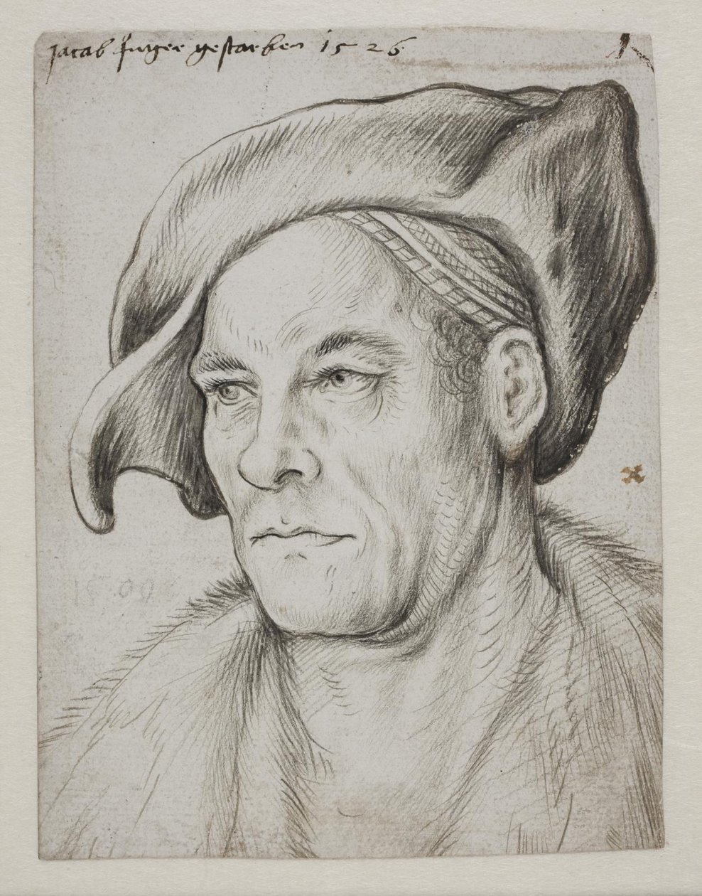 Portret van de financier en handelaar Jacob Fugger door Hans Holbein d.Æ.