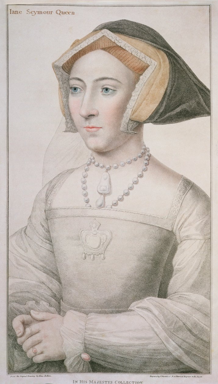 Jane Seymour (ca. 1509-37) gegraveerd door Francesco Bartolozzi door Hans Holbein der Jüngere