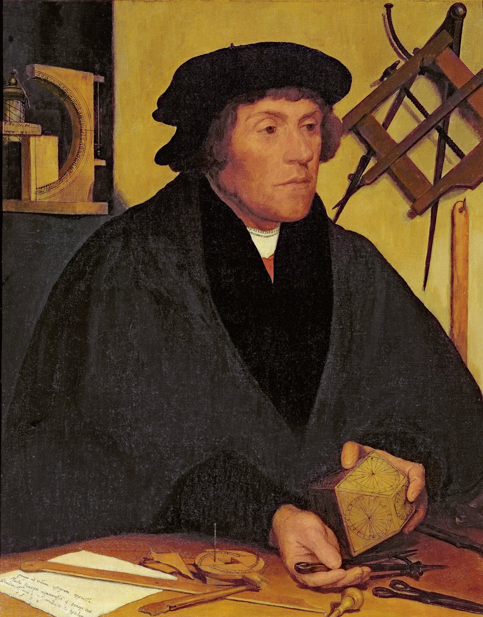 Portret van Nicholas Kratzer, 19e-eeuwse kopie van het origineel uit 1528 in het Louvre door Hans Holbein der Jüngere