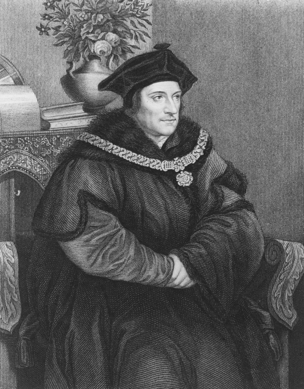 Sir Thomas More (1477-1535) door Hans Holbein der Jüngere