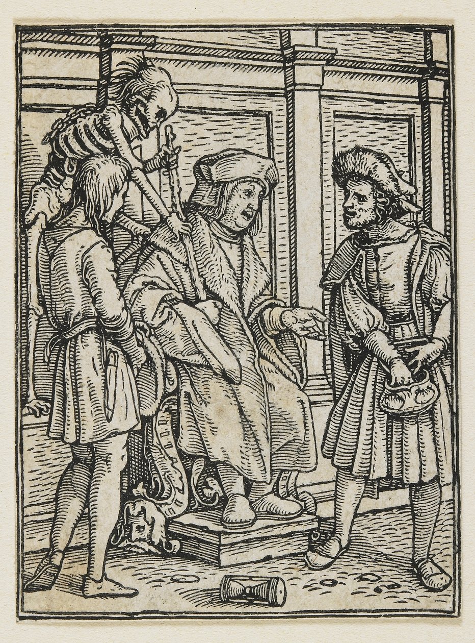De Rechter uit Dans van de Dood (Lyon), 1538 door Hans Holbein der Jüngere