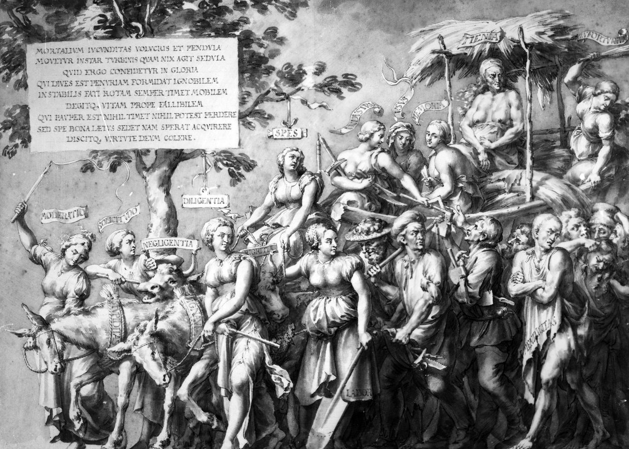 De Triomf van Armoede, getekend door Jan de Bisschop, c.1650 door Hans Holbein der Jüngere