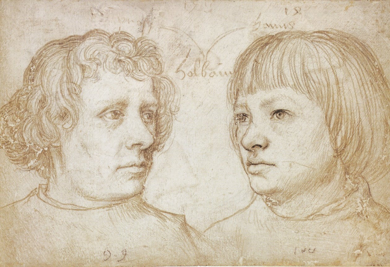 Ambrosius Holbein en Hans Holbein door Hans Holbein the Elder