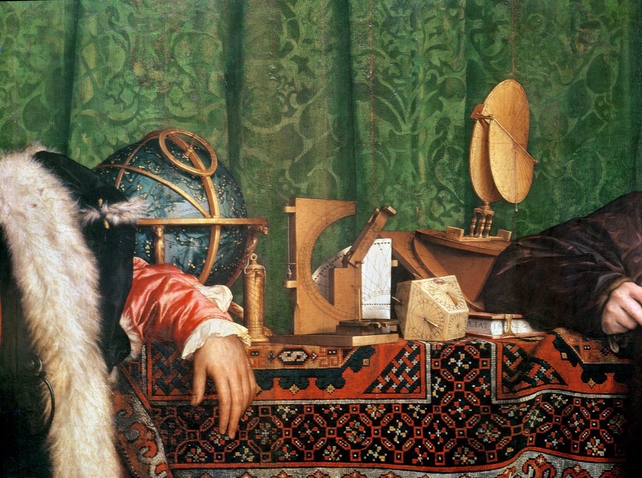 De Ambassadeurs, detail van de astronomische instrumenten, 1533 (detail) door Hans Holbein the Elder