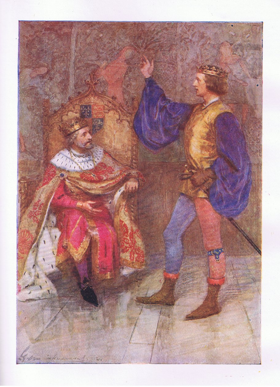 En ik zal honderdduizend doden sterven voordat ik het kleinste deel van deze gelofte breek (Koning Hendrik IV), uit De Volledige Werken van Shakespeare gepubliceerd door George Harrap & Co Ltd, 1920s door Hans Holbein der Jüngere