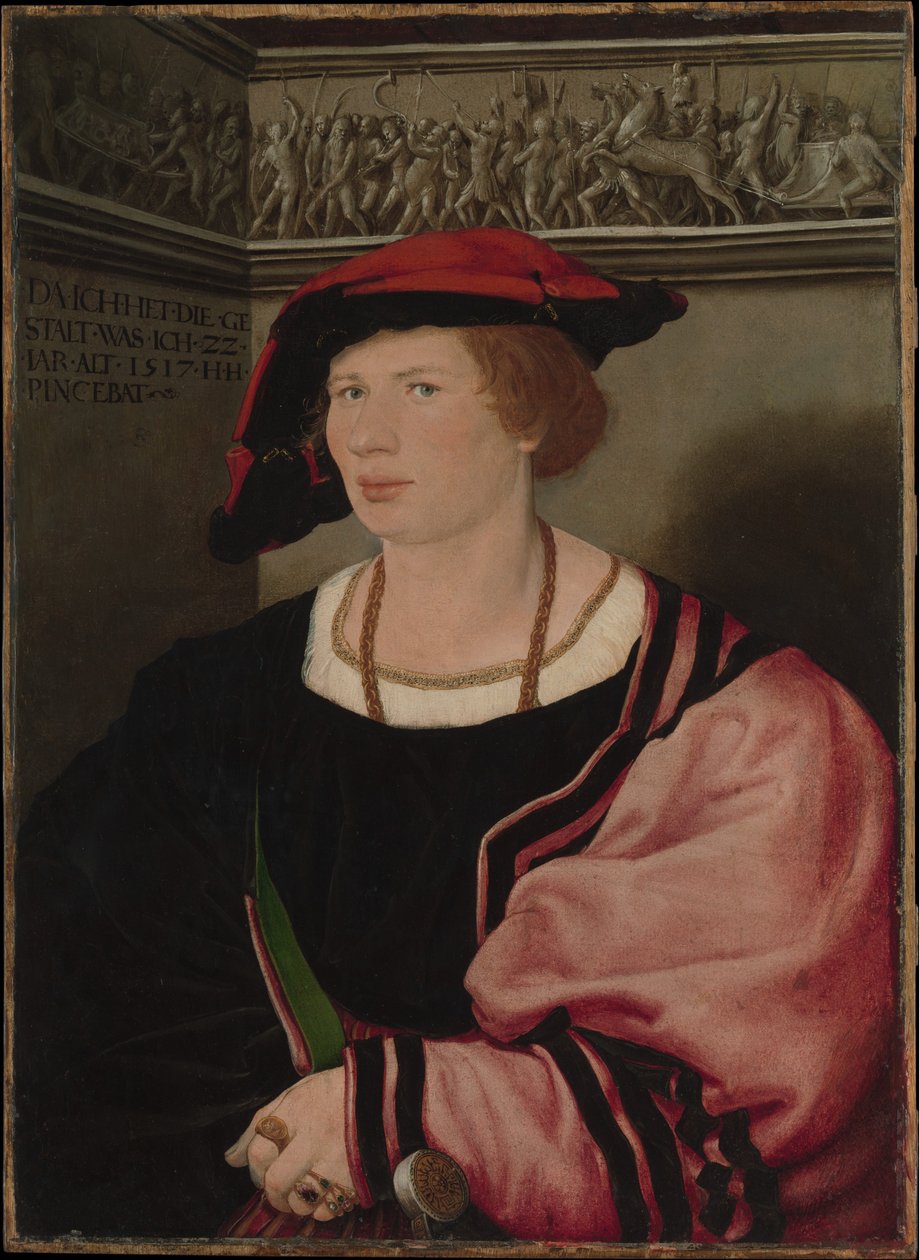 Benedikt von Hertenstein (geboren rond 1495, overleden in 1522) door Hans Holbein the Younger