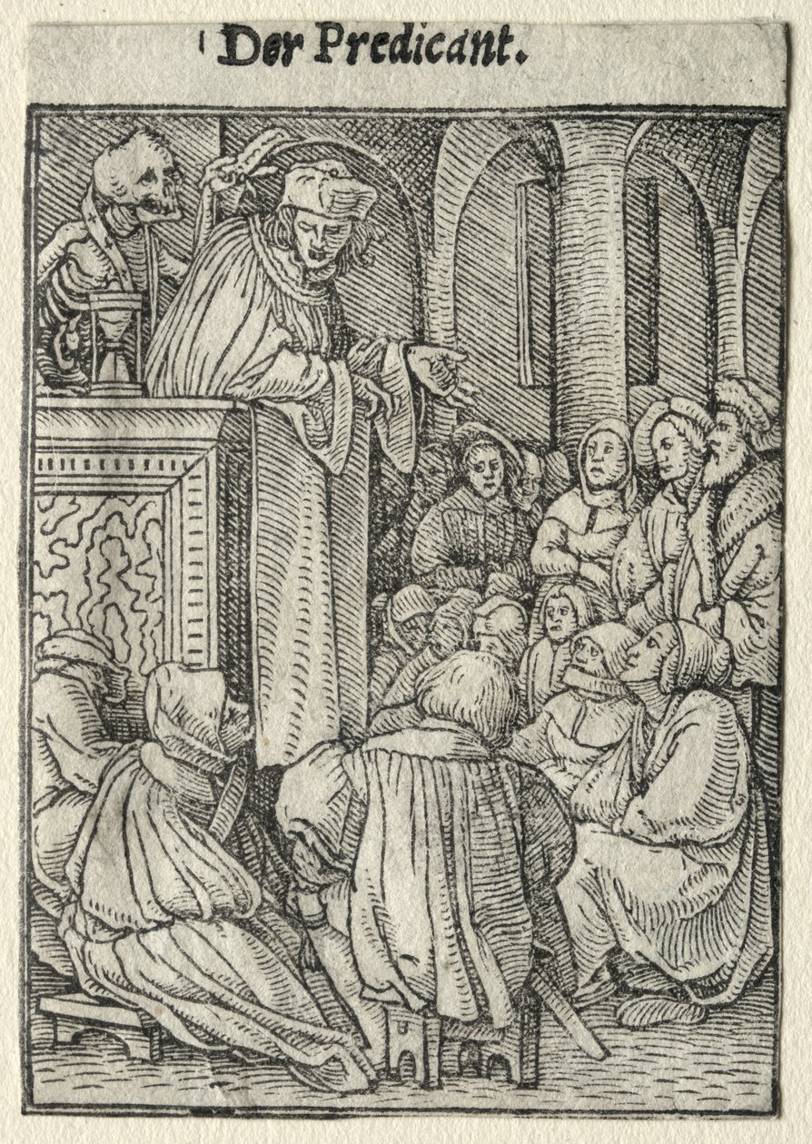 Dans van de dood: De prediker door Hans Holbein the Younger