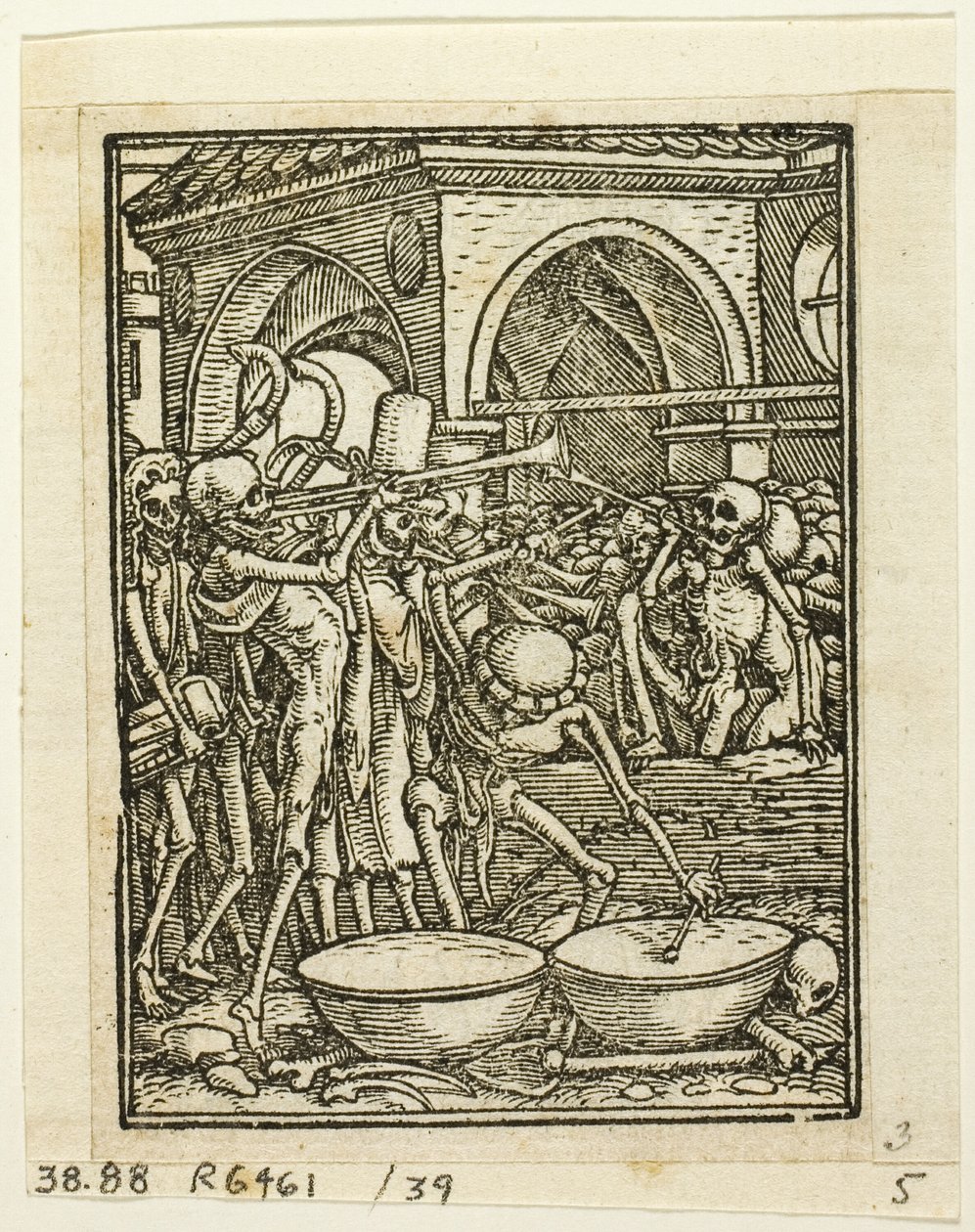 Dans van de dood, plaat 39 uit Houtsneden uit boeken van de XVIe eeuw door Hans Holbein the Younger