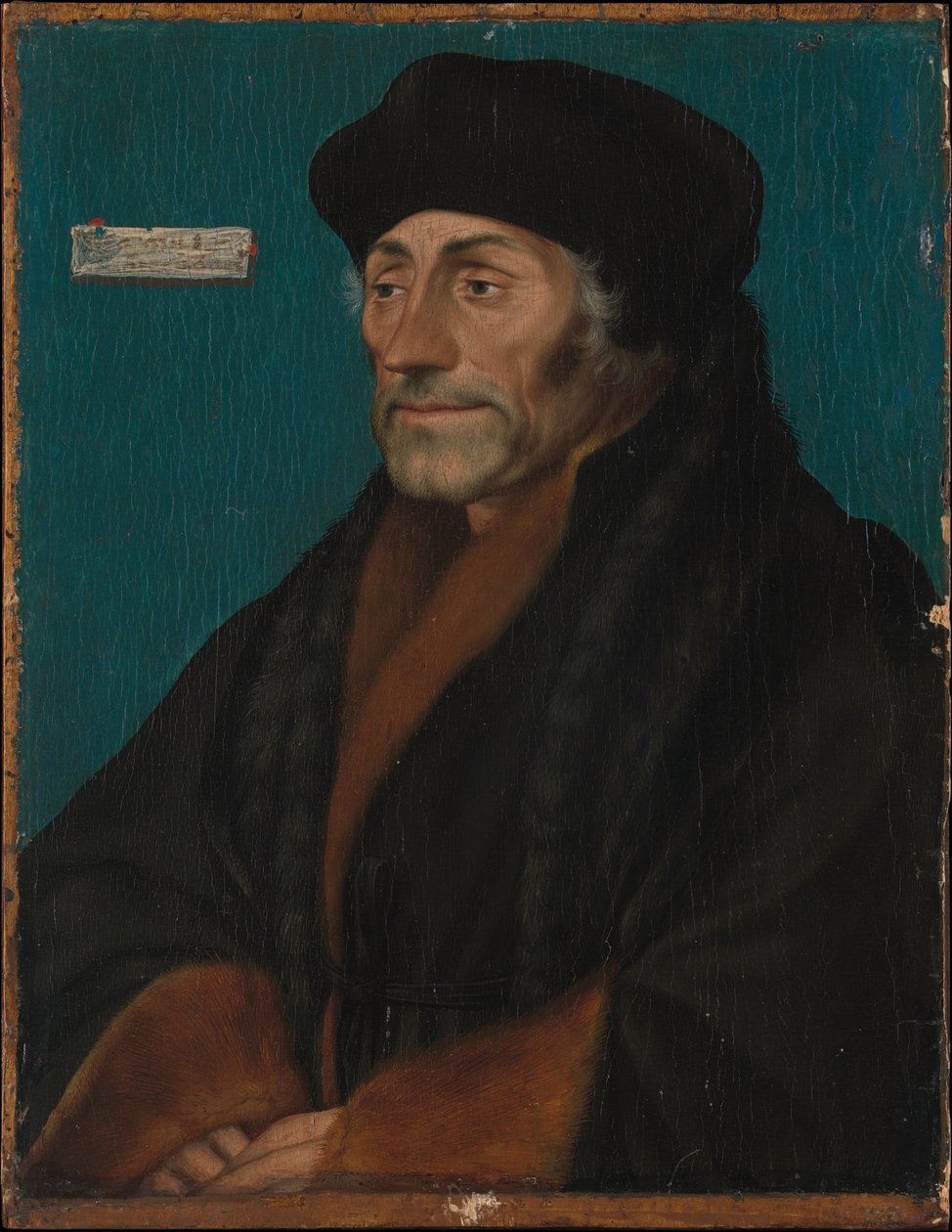 Erasmus of Rotterdam door Hans Holbein the Younger