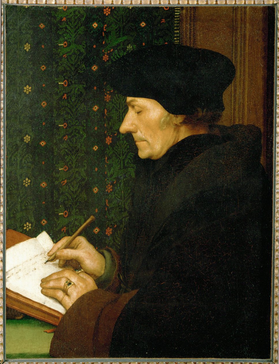 Erasmus van Rotterdam, humanist en schrijver ... door Hans Holbein the Younger