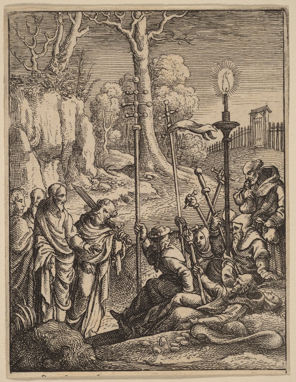 Jezus confronteert zijn tegenstanders door Hans Holbein the Younger