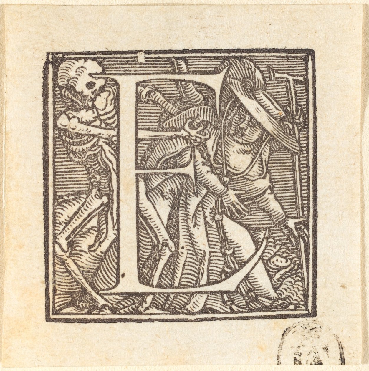 Letter E door Hans Holbein der Jüngere